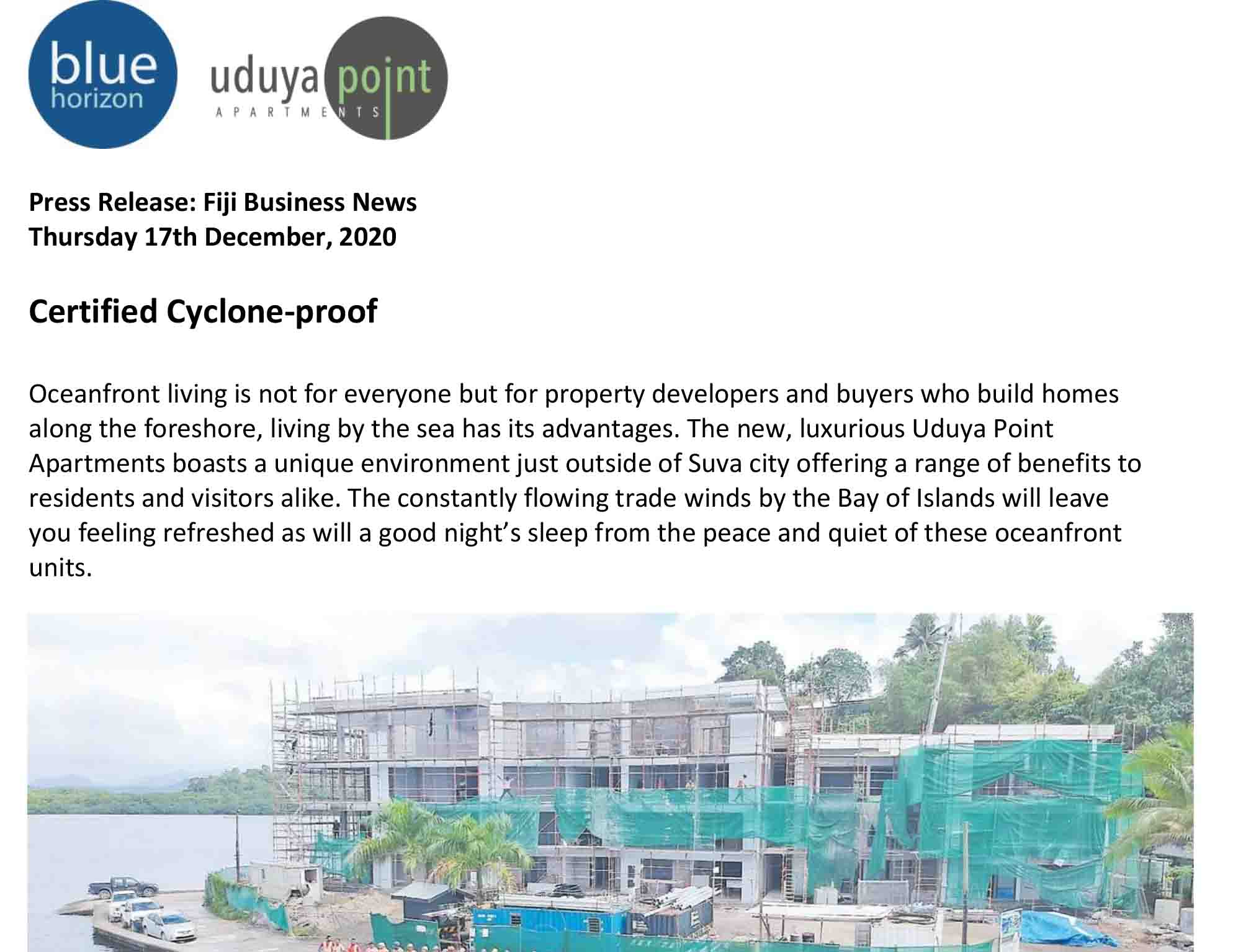 UPA Press Release 3.A Distinguised Oceanfront Address-1